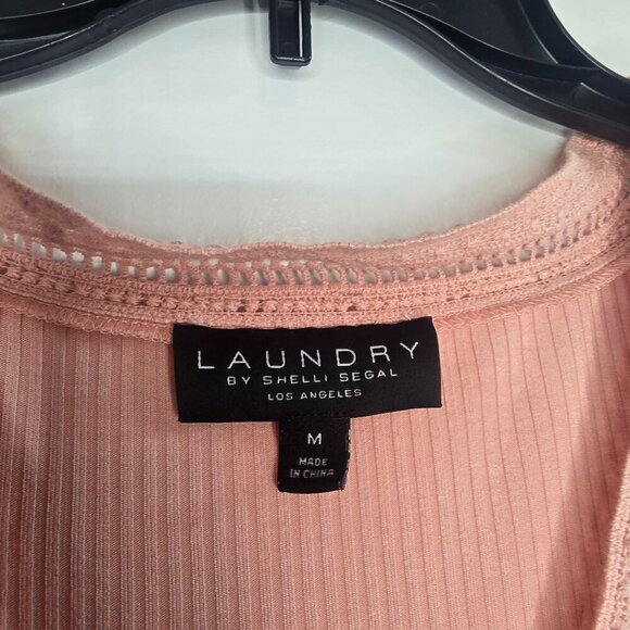 Laundry by Shelli Segal Sun Dress - Light Pink Sleeveless Crochet Trim - Picture 5 of 7